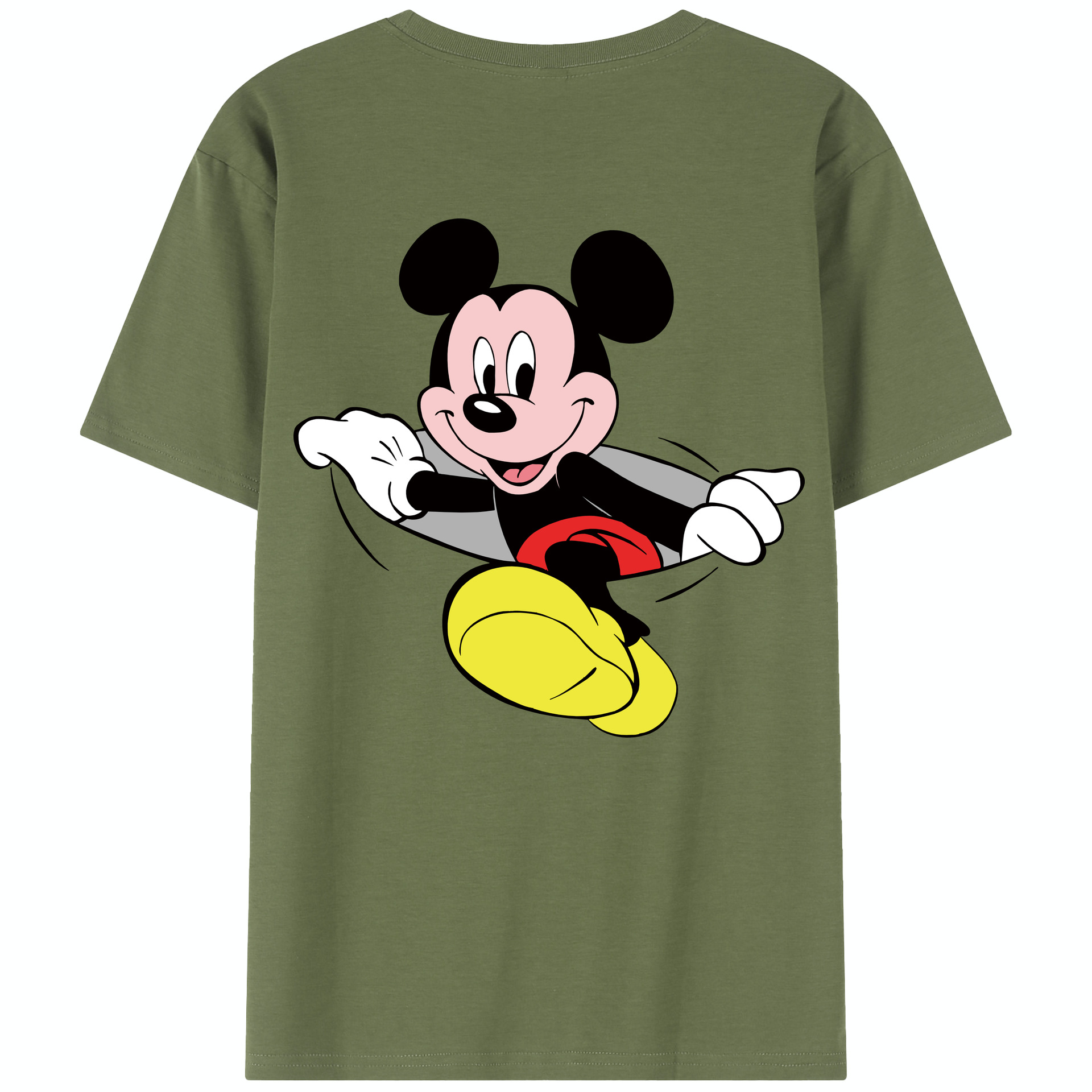 （画像用） ミッキーマウス Mickey Mouse 綿100％半袖Tシャツ（背面プリント）